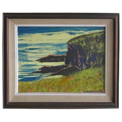 Robert Kaess California Listed Artist Abstract Seascape Oil Painting