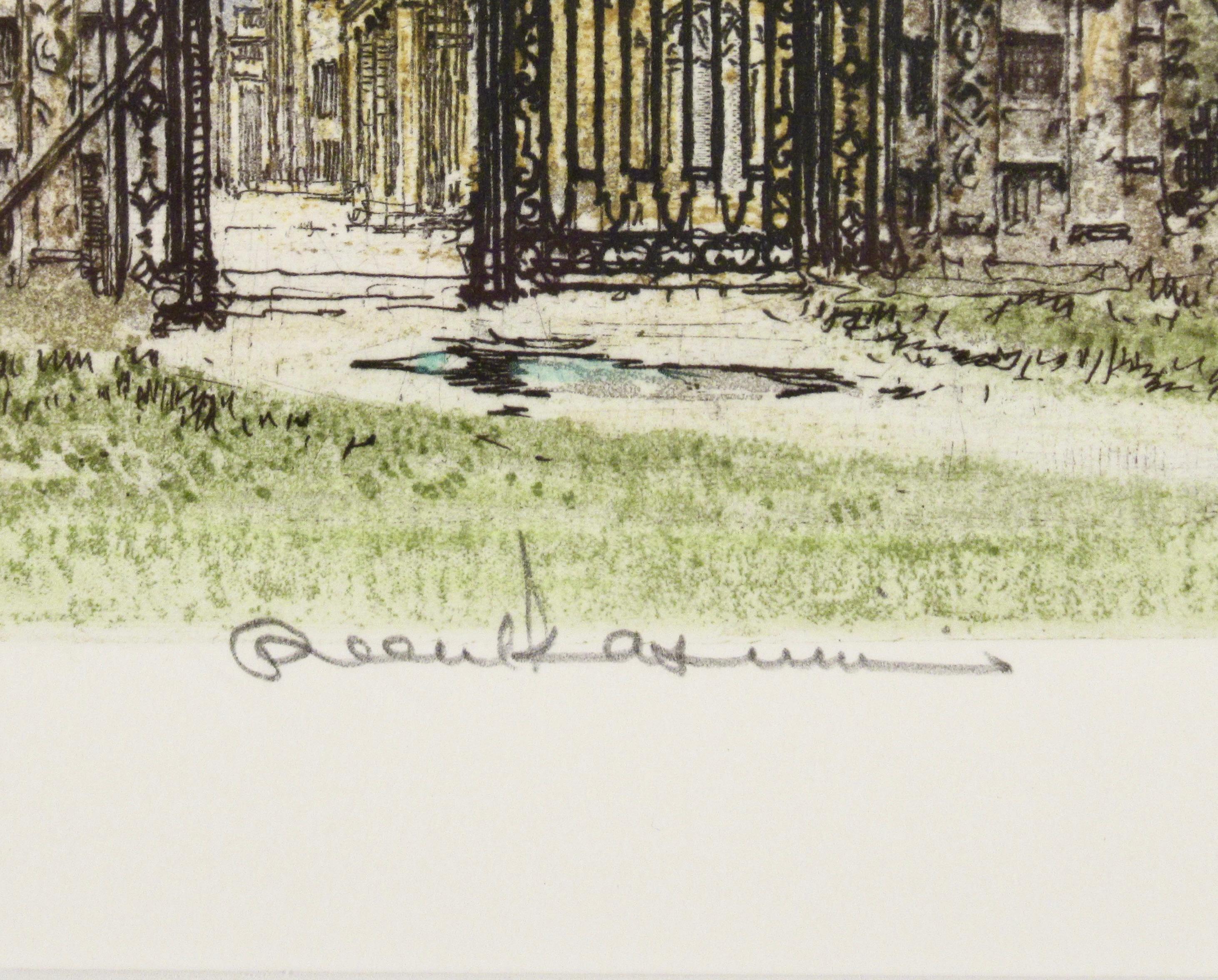 Belvedere - Gray Figurative Print by Robert Kasimir