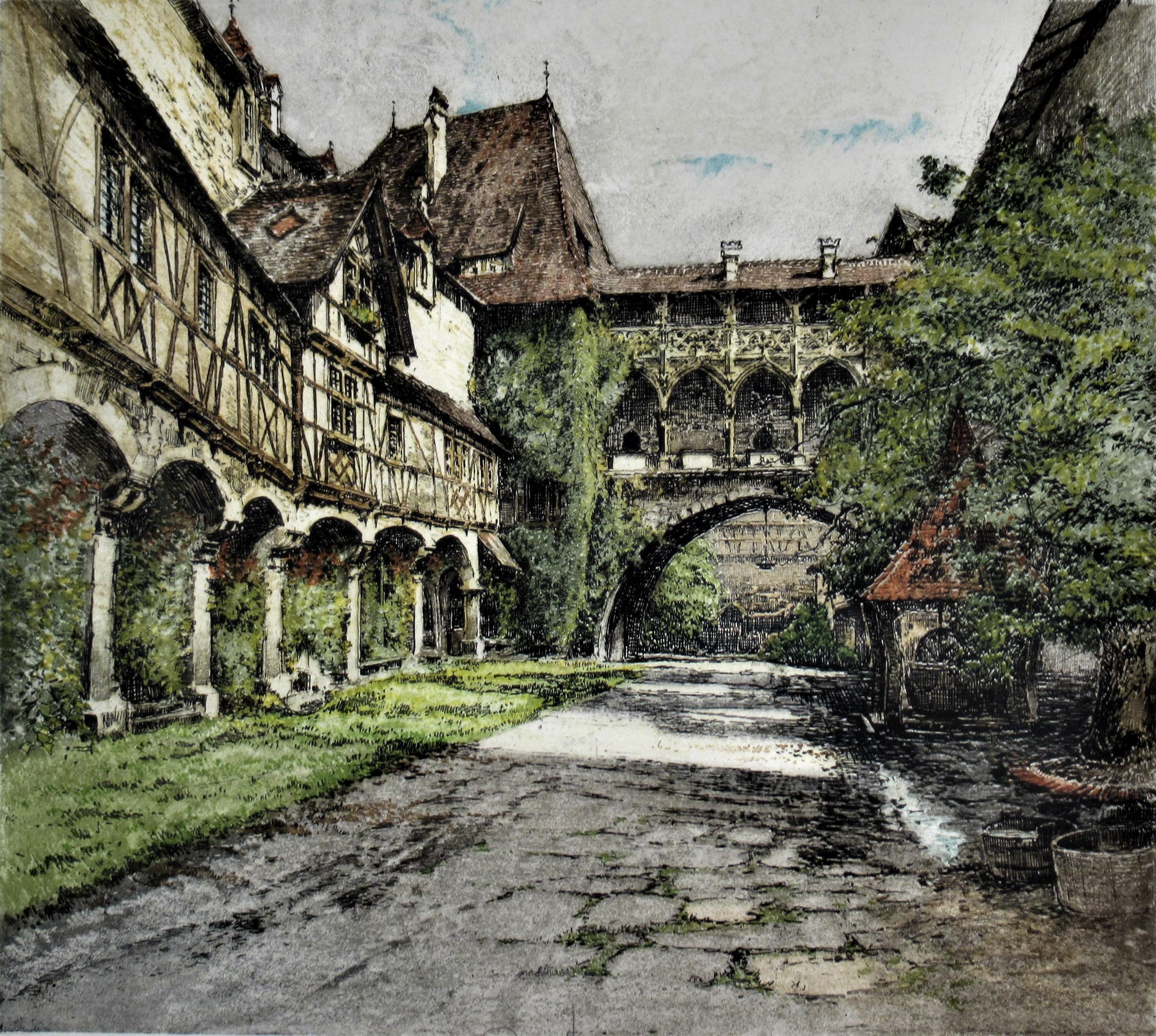 Kreuzenstein Courtyard, Austria - Print by Robert Kasimir