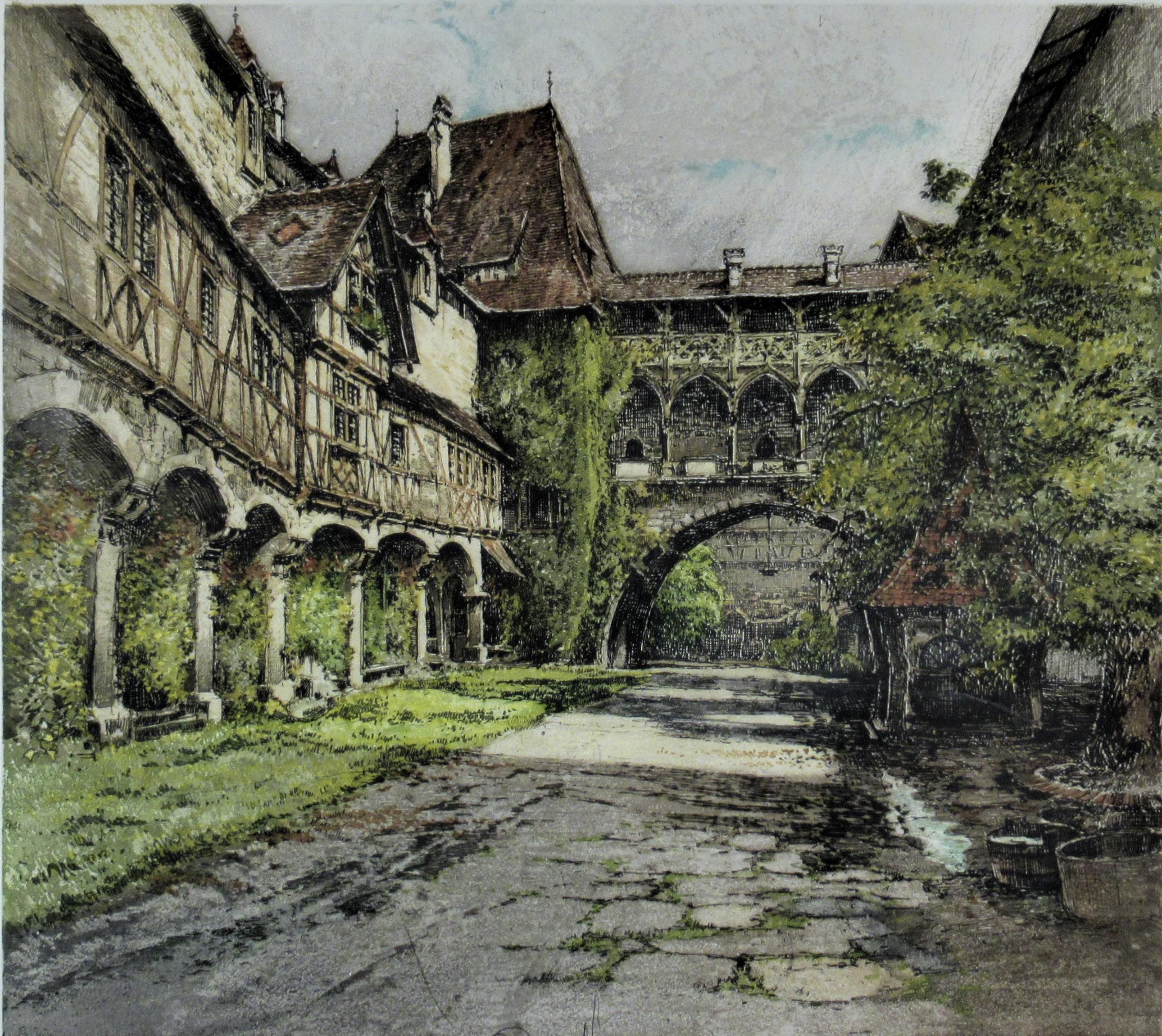 Kreuzenstein Courtyard, Austria - Print by Robert Kasimir