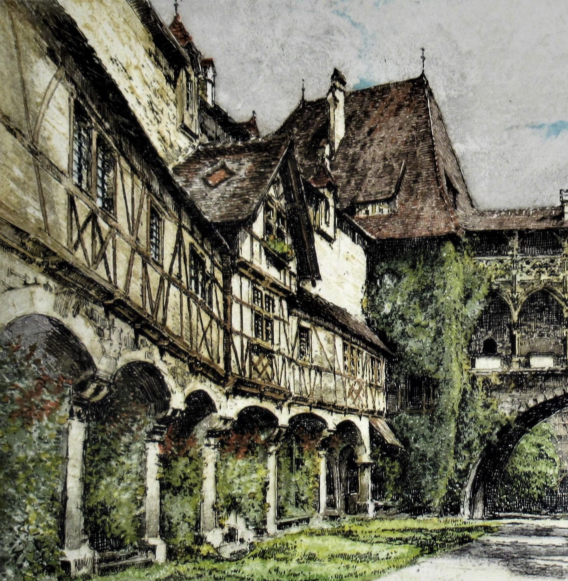 Kreuzenstein Courtyard, Austria - Realist Print by Robert Kasimir