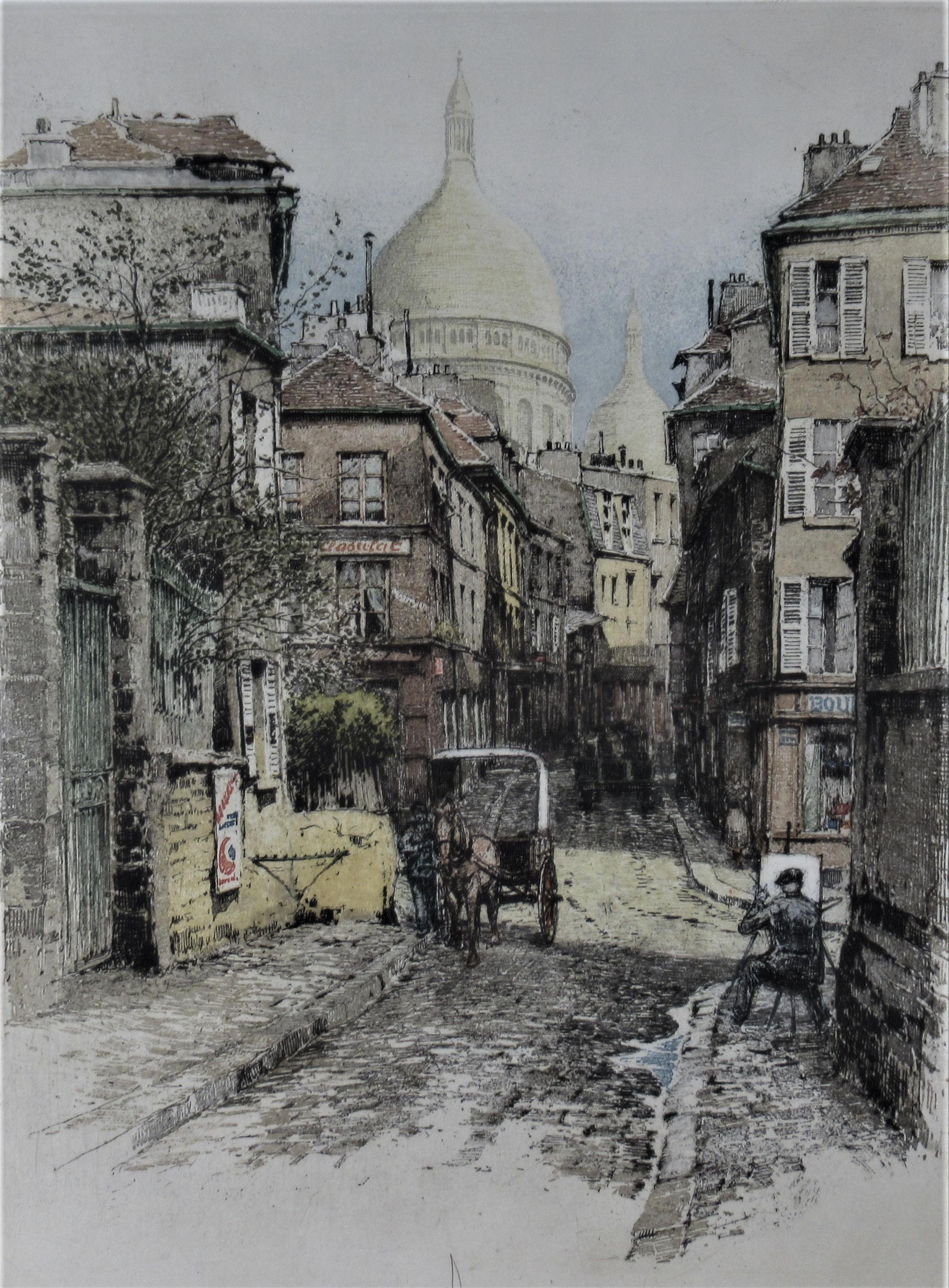 Paris, Montmartre, Le Sacre Coeur - Print by Robert Kasimir
