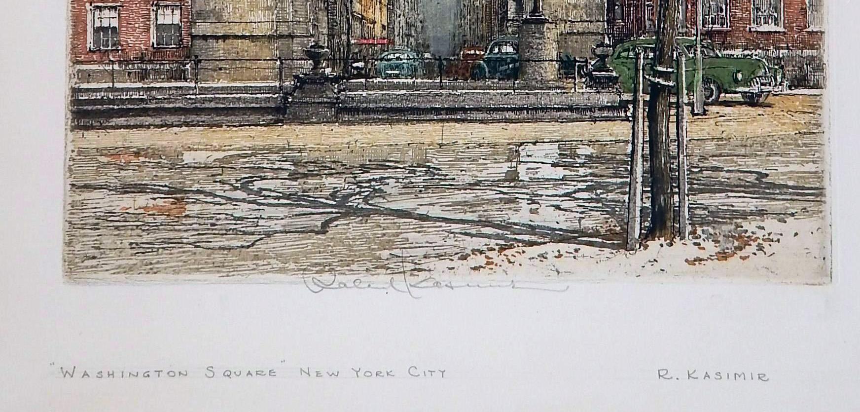Robert Kasimir Artista austriaco - Aguatinta de Nueva York 