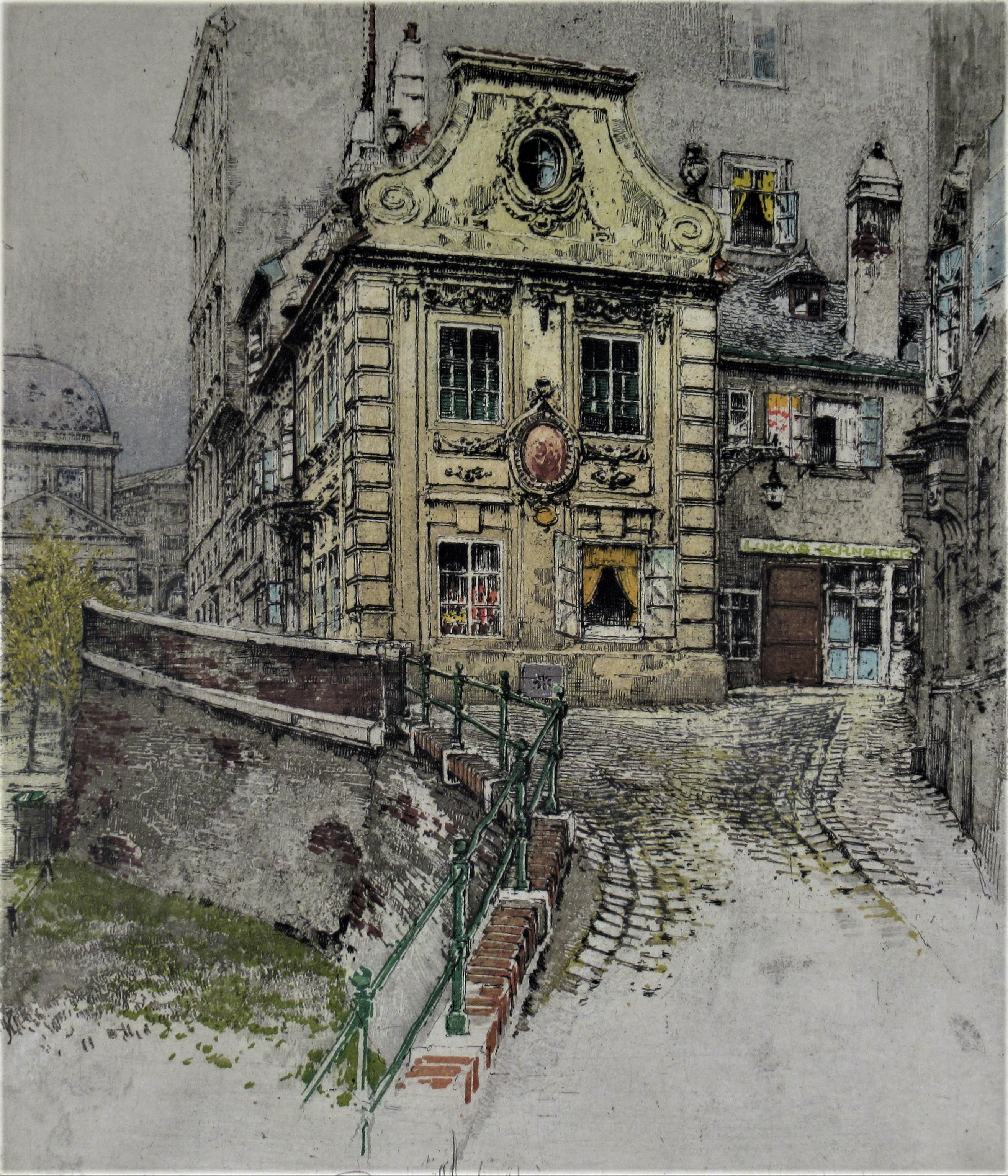 Schubert's House, Vienna - Print by Robert Kasimir