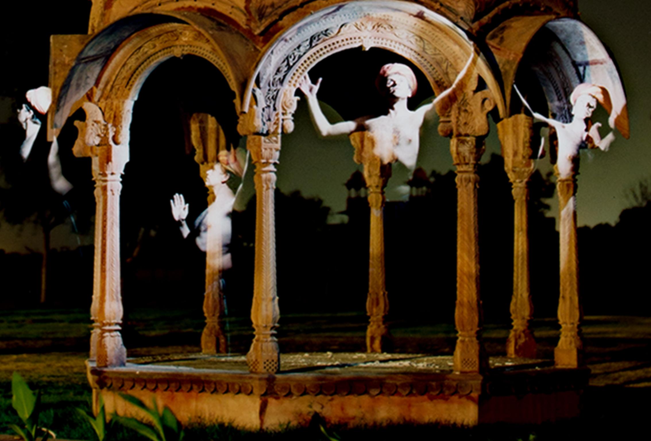 India Spirtual Dark Religious Supernatural Performance Photograph Outdoor Signed For Sale 2