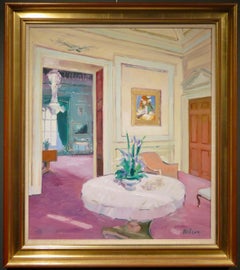 Robert Kelsey - Scottish 20th Century Oil Painting Of A Country House Interior