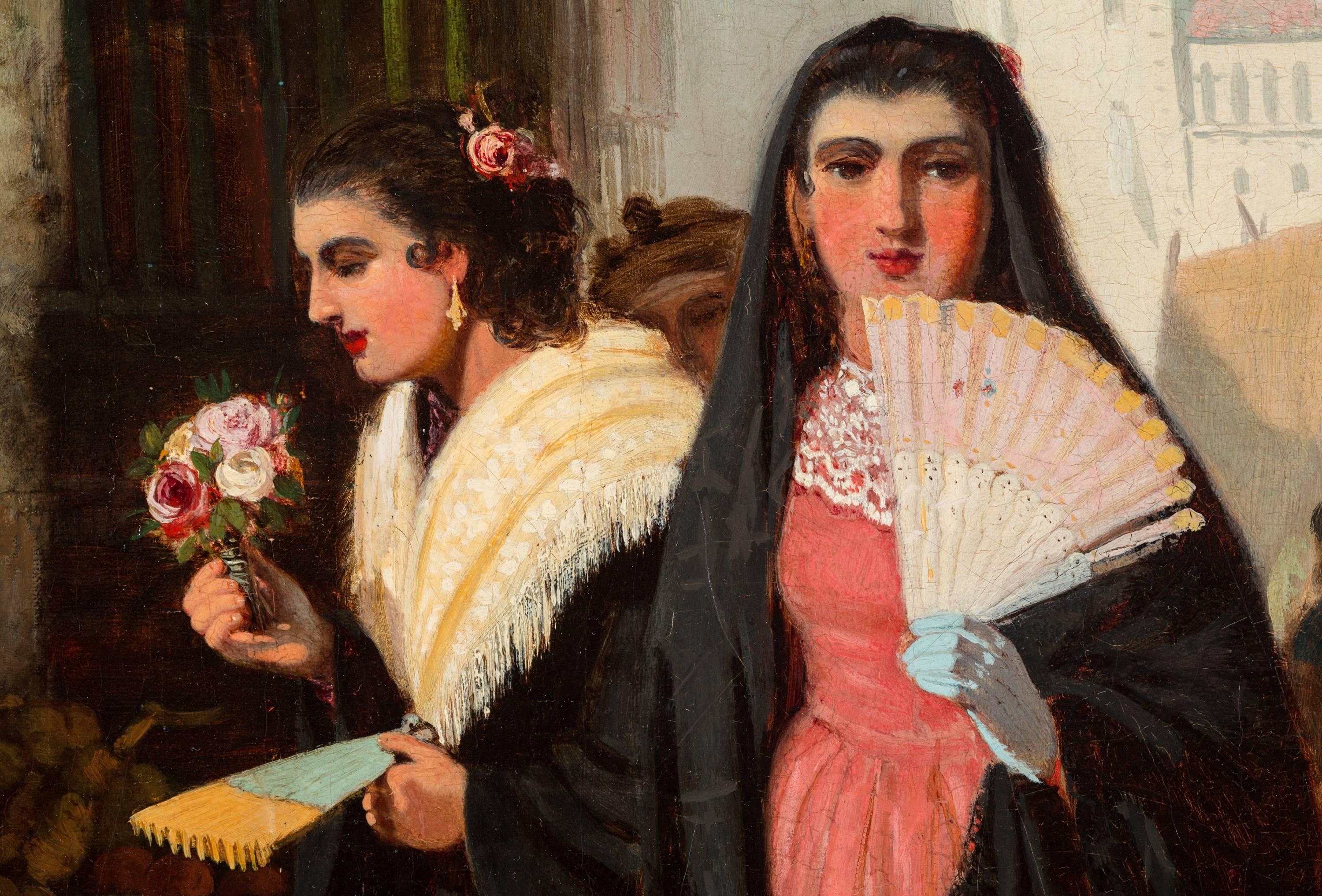 Spanish 19th Century Oil Painting by Robert Kemm 