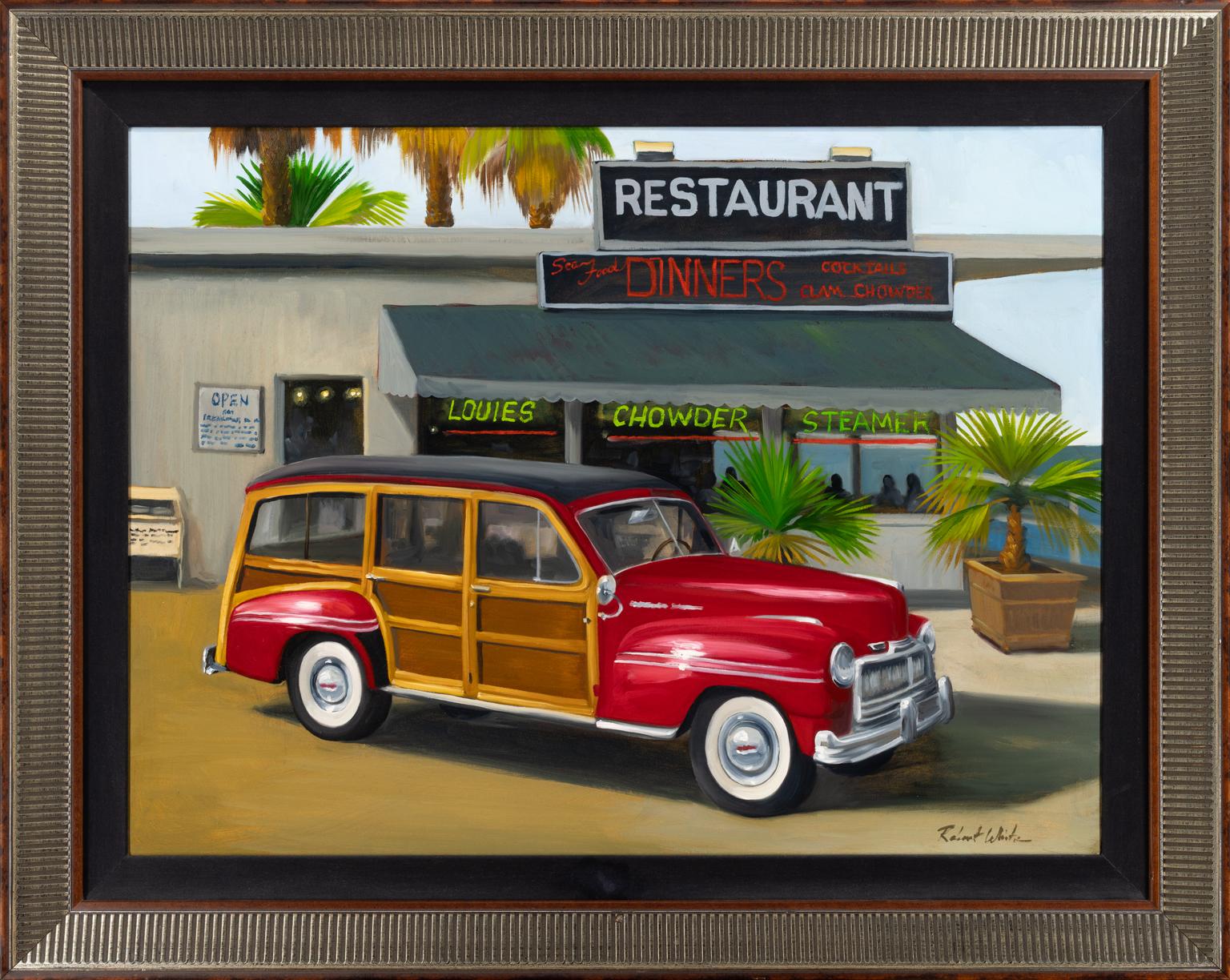 ROBERT KENNETH WHITE - "1948 WOODY"
Óleo sobre lienzo ⚜ Firmado a mano abajo a la derecha y titulado en el verso ⚜ Marco de madera personalizado

UN RETRATO AUTOMOVILÍSTICO DE ÉPOCA CON ESPÍRITU CONTEMPORÁNEO
"1948 Woody" es un dinámico homenaje a