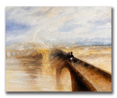 Robert K. White "Echoes of the Viaduct" Signed Oil, American Romanticism & Rail