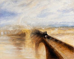 Robert K. White "Echoes of the Viaduct" Signed Oil, American Romanticism & Rail