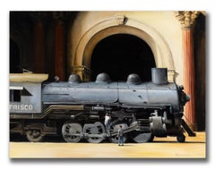 Robert K. White "Frisco Reverie" Großes 4-Fuß-Ölgemälde auf Leinwand