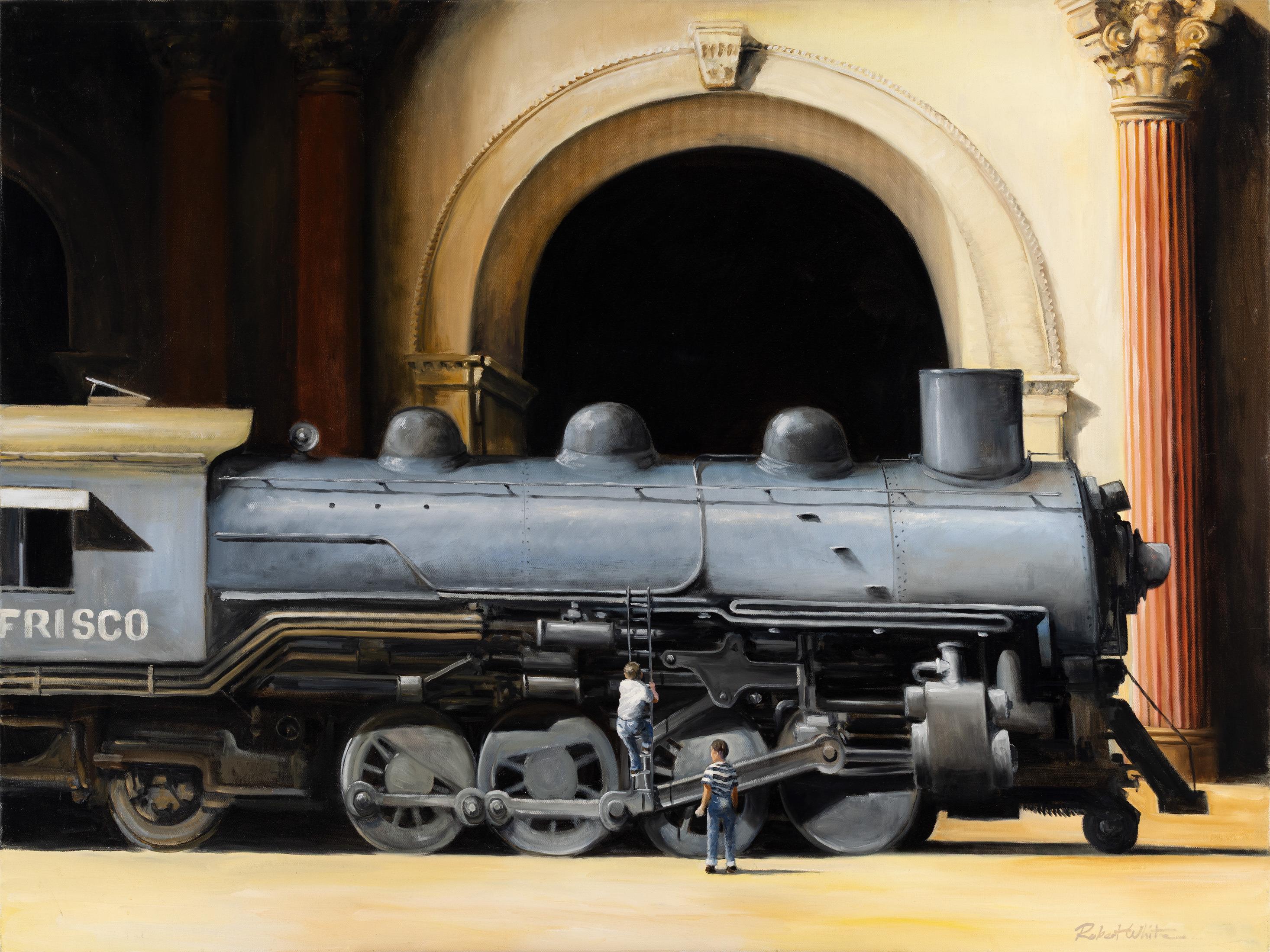 Robert K.K. The "Frisco Reverie" grande peinture à l'huile de 4 pieds sur toile