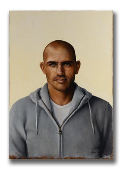 Robert K. White "Kelly Slater" Oil on Canvas, Realist Portrait of Surf Legend