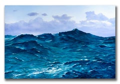 Robert K. White "Movement" aka "At Sea" 5-Foot Seascape Oil Painting on Canvas