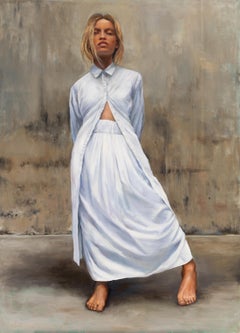 Robert K. White "Unbound Elegance" Oil on Canvas, Large-Scale Figurative Work