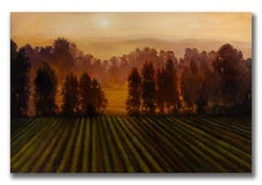 Robert Kenneth White "Beneath the Orchard Sky" Large-Scale Realist Oil Landscape