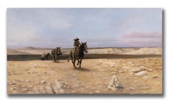 Robert Kenneth White "Cairn Road" Signed Realist Oil, Western Desert Landscape