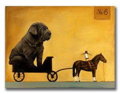 Robert Kenneth White "Hundewagen #6" 2016 Figuratives Ölgemälde auf Leinwand