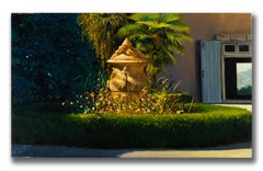 Robert Kenneth White "Tranquility" 2021 Oil of Mediterranean Garden Scene