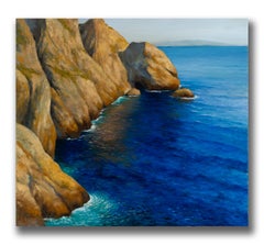 Robert White "Channel Islands I" Signed Oil on Canvas, Coastal California View