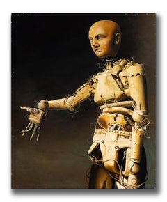 Robert White "The Articulated Form" 2017 Oil, Symbolist Study of AI & Identity