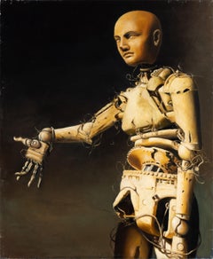 Robert White "The Articulated Form" 2017 Oil, Symbolist Study of AI & Identity