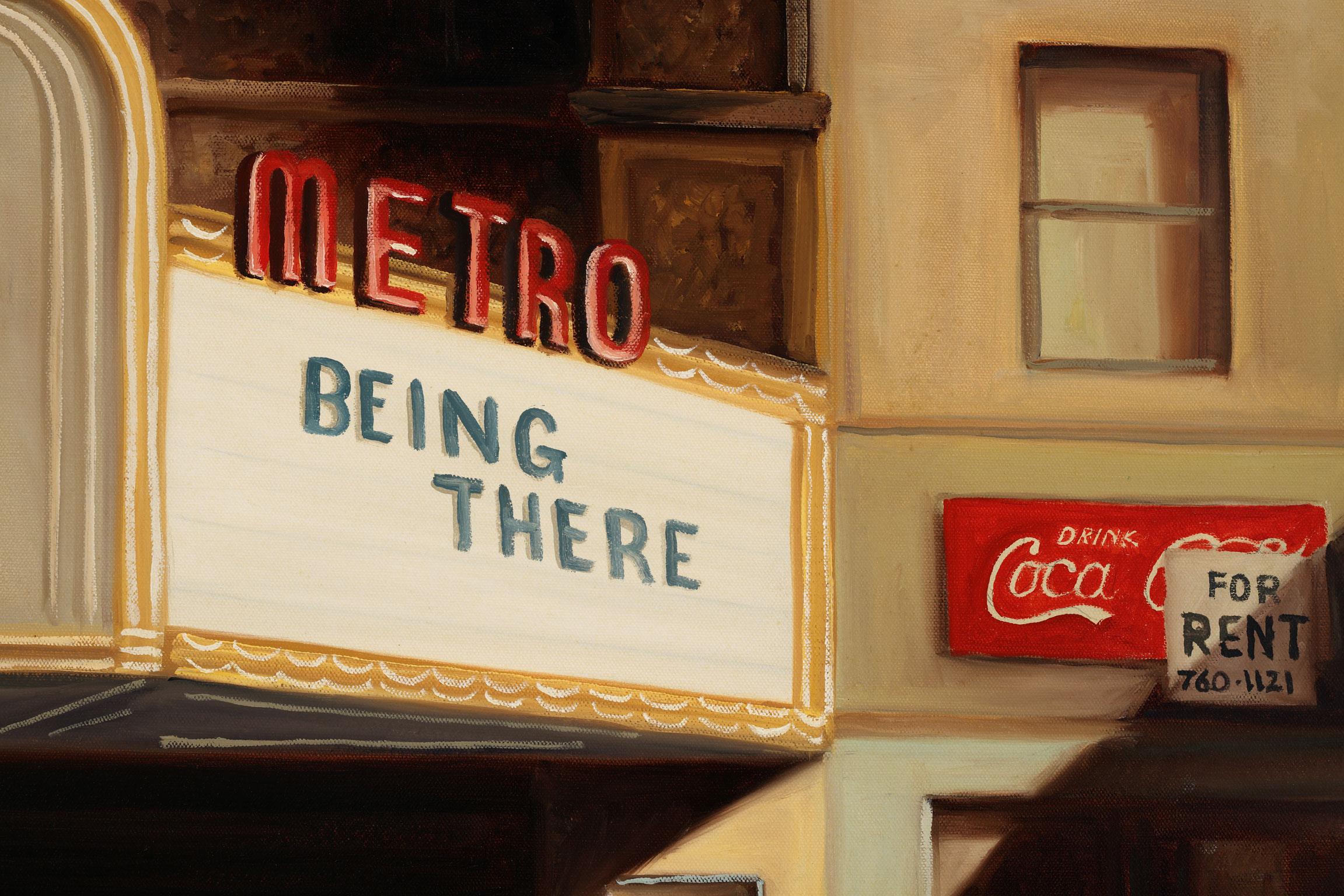 „Being There“ Original-Ölgemälde von Robert White, rahmenlose Ausstellung (Schwarz), Landscape Painting, von Robert Kenneth White