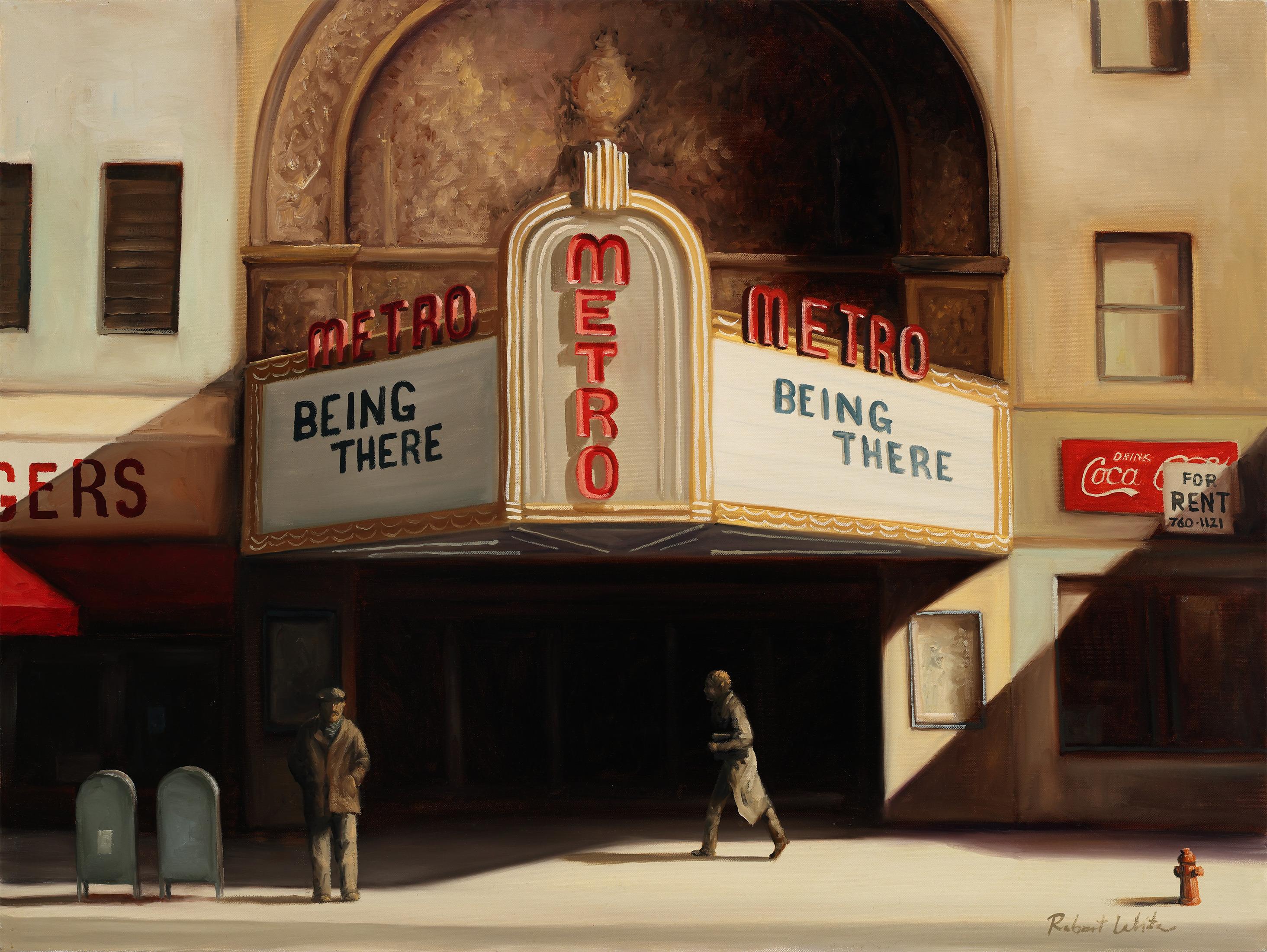„Being There“ – Original-Ölgemälde von Robert White, rahmenlose Präsentation – Art von Robert Kenneth White