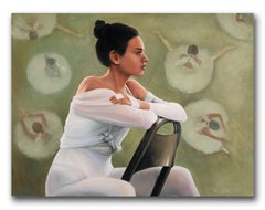 « Danser''s Dream », grande peinture à l'huile originale de Robert White, exposition sans cadre