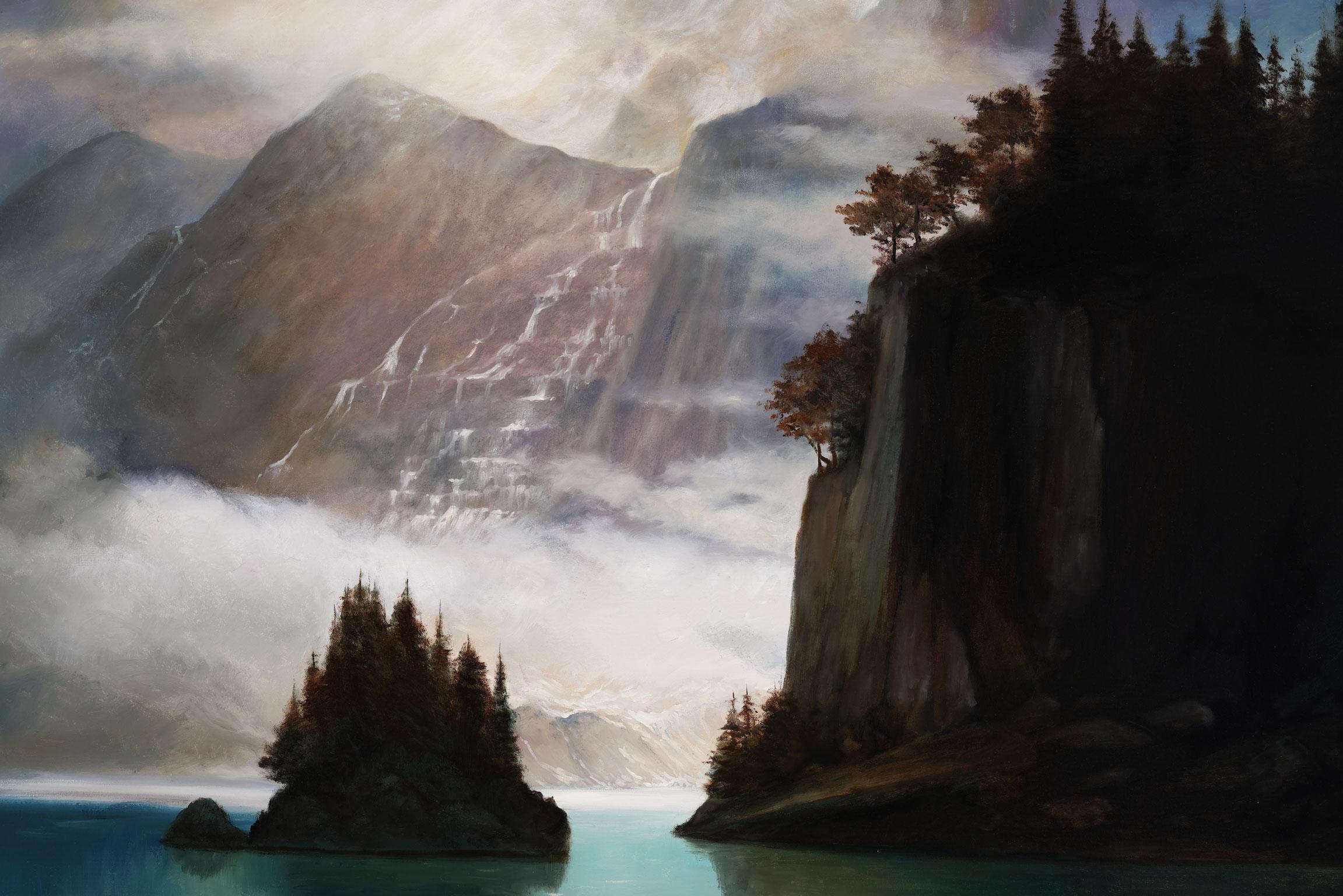 ice mountain painting