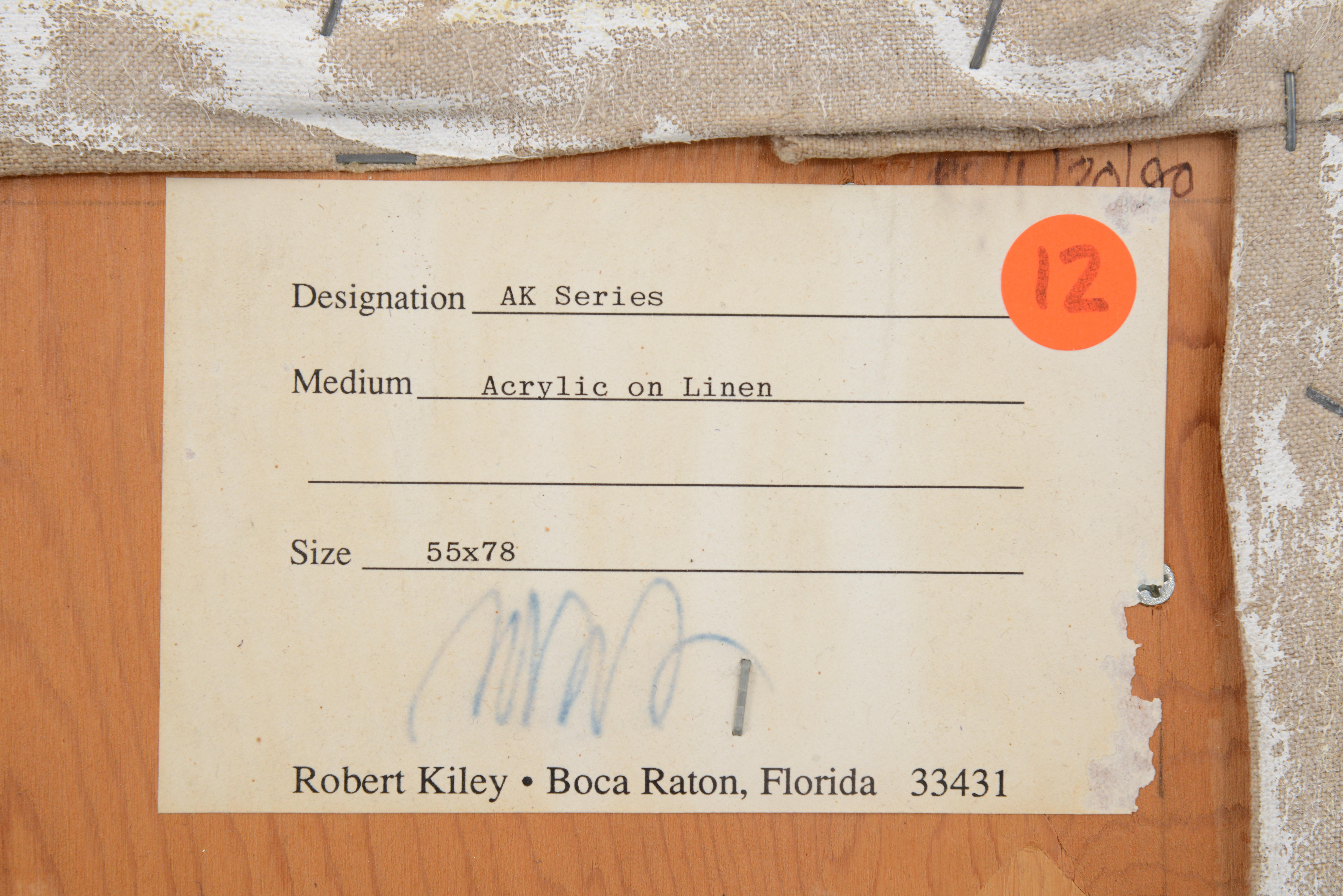 Large Robert Kiley Abstract Painting, 78