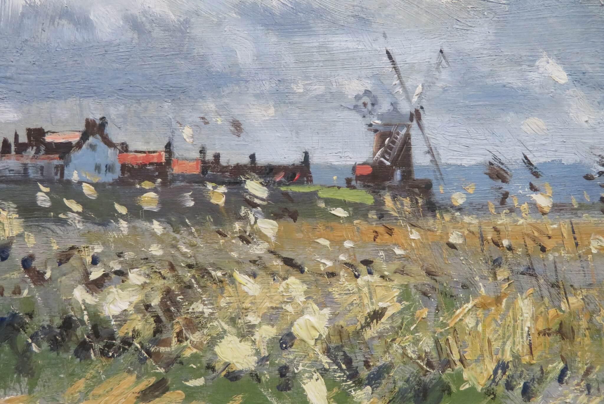 Original English LATE 20thC Post Impressionist Ölgemälde NORTH NORFOLK COAST – Painting von Robert King RI RSMA
