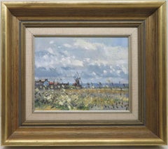 Original English LATE 20thC Post Impressionist Oil Painting NORTH NORFOLK COAST