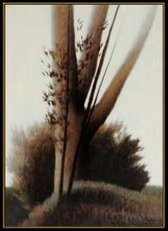 Robert Kipniss Original Painting Oil On Canvas Landscape Signed Artwork Framed