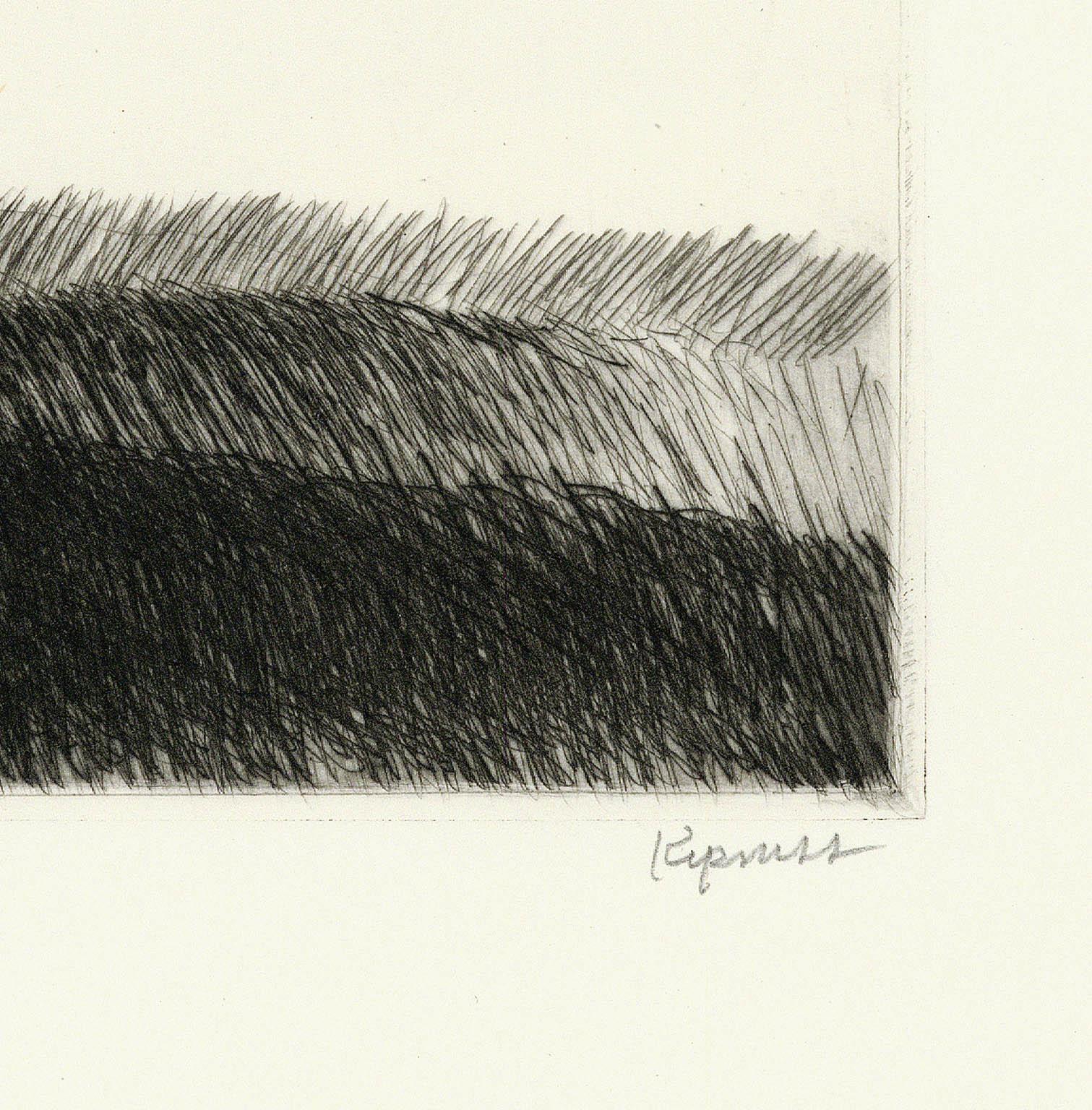 A small copse in a field. - Print by Robert Kipniss