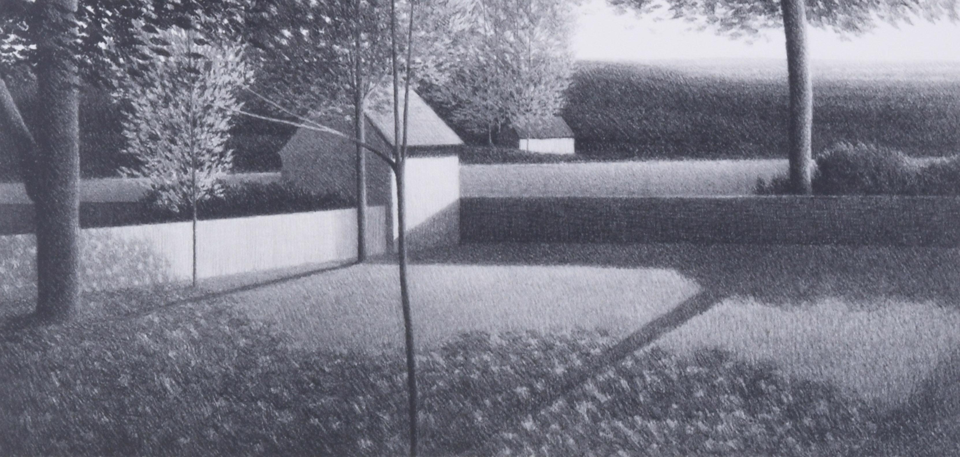 Patio trasero II - Landscape Print Gris de Robert Kipniss