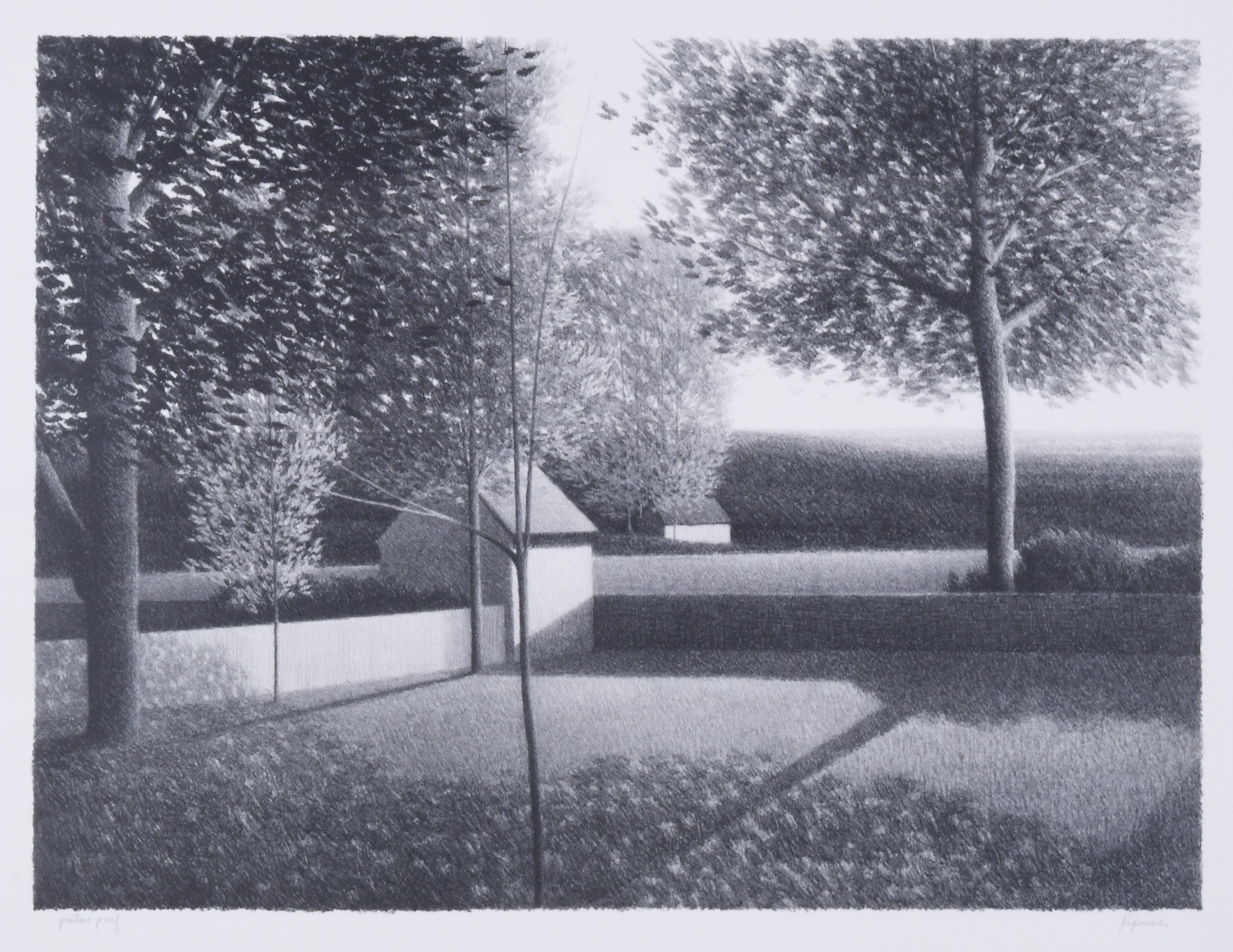 Robert Kipniss Landscape Print - Backyard II