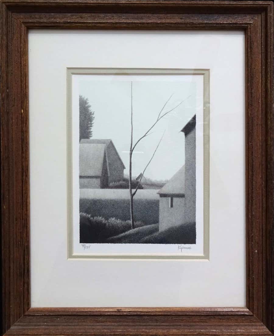 Backyard VII, Modern Lithograph by Robert Kipniss