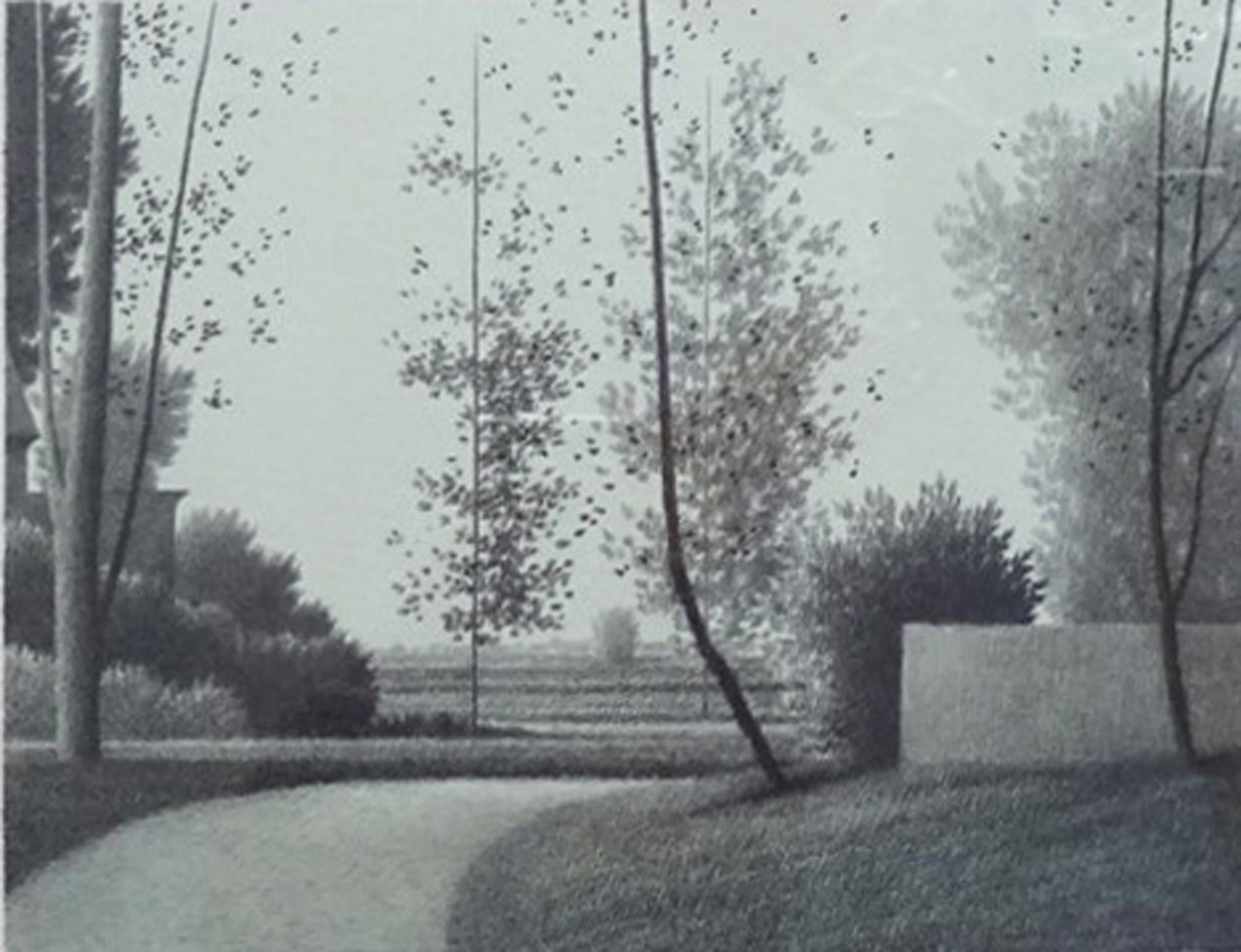 Evening Walk, Modern Lithograph by Robert Kipniss 1