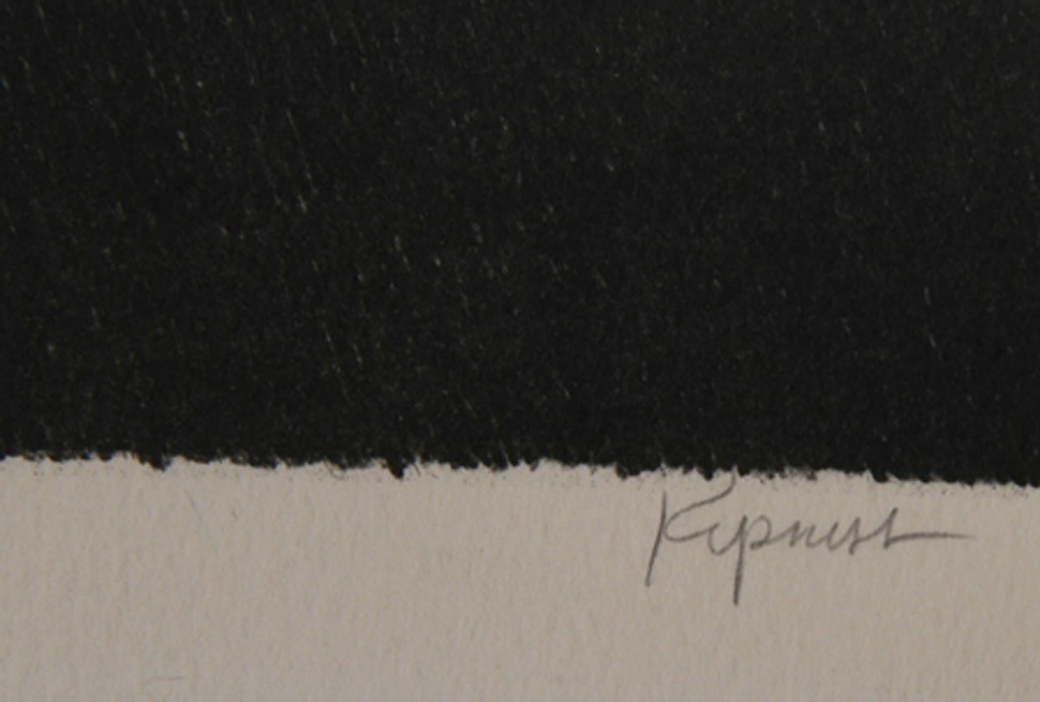 Fachadas, litografía moderna de Robert Kipniss 2