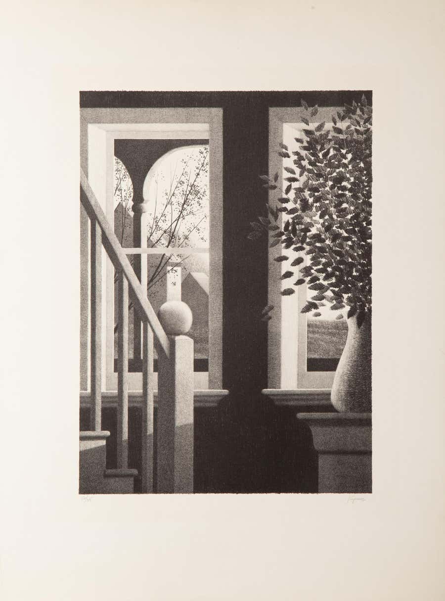 Hillside Place, Modern Lithograph by Robert Kipniss