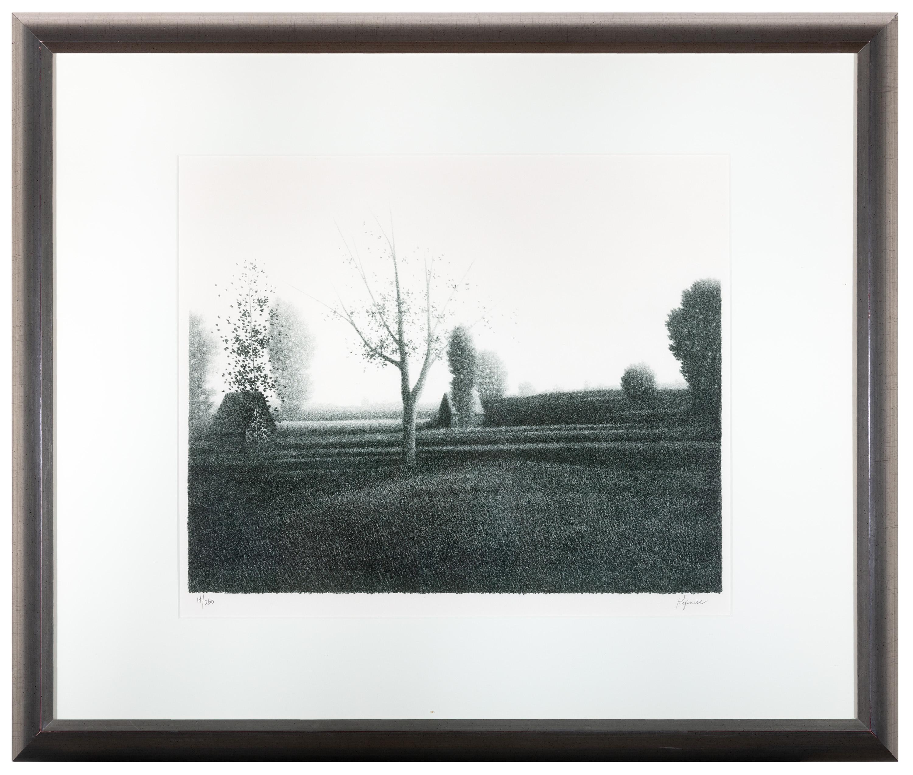 Robert Kipniss Landscape Print - "Landscape" Lithograph, Signed 
