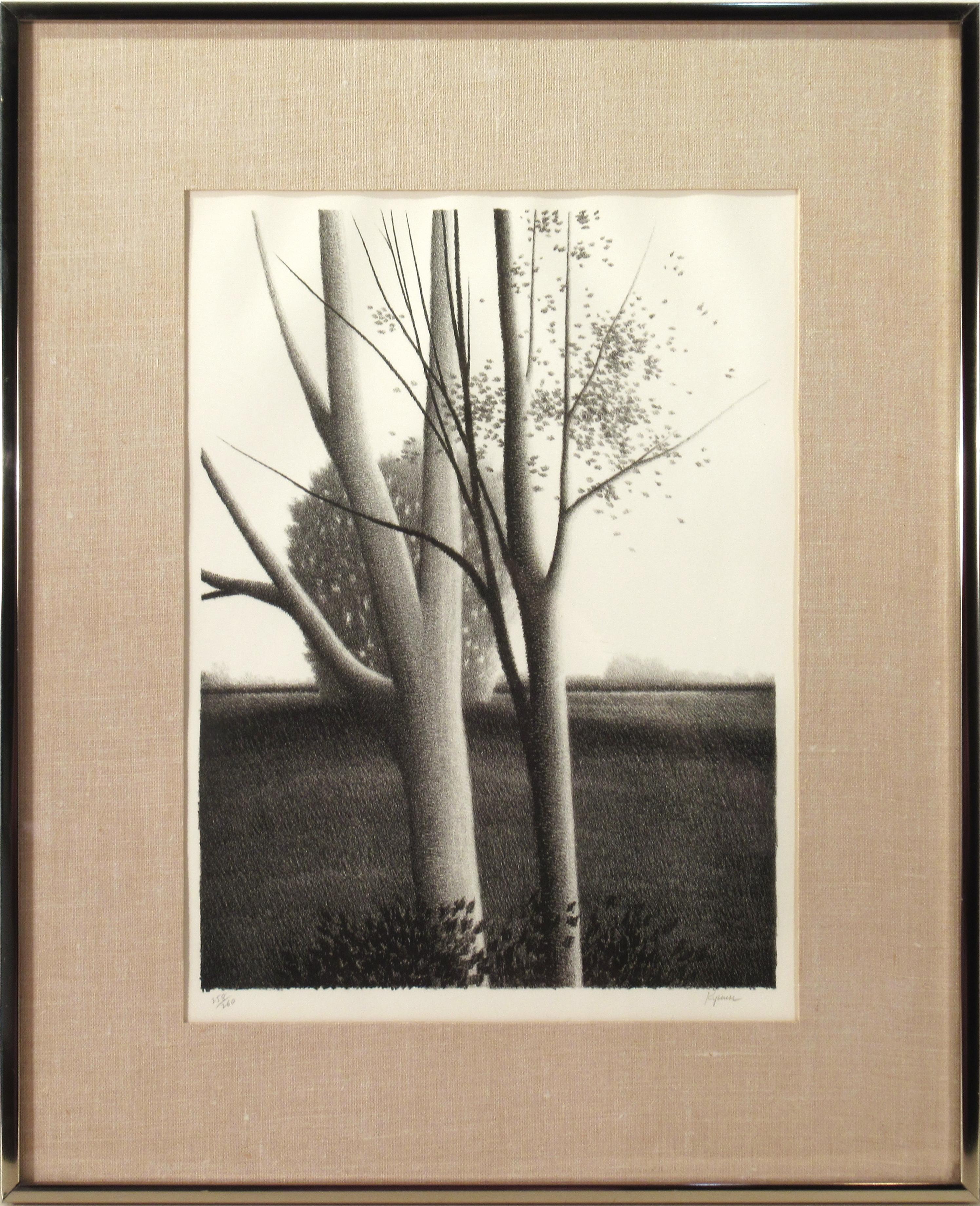 Landscape Print de Robert Kipniss - Paisaje con árboles