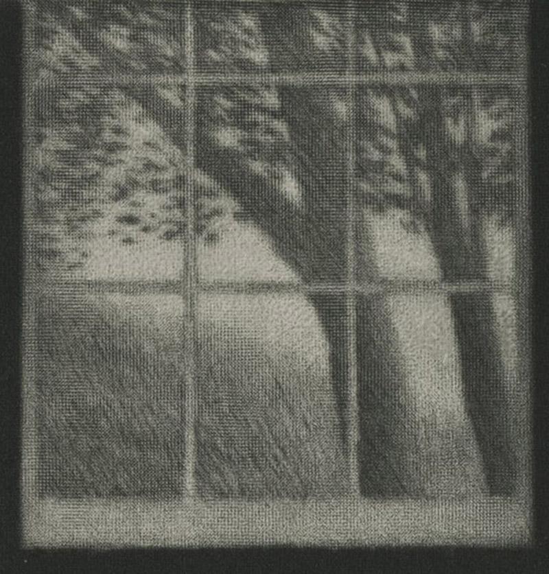 Paysage avec fenêtre et chaise - Print de Robert Kipniss
