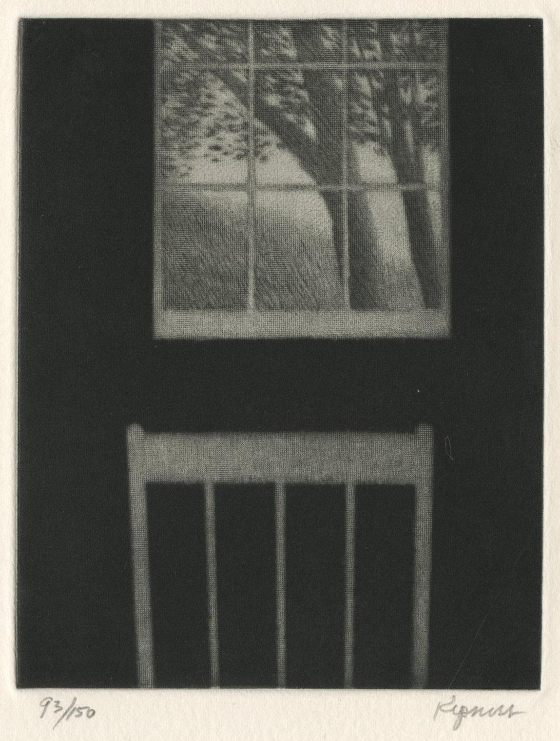 Robert Kipniss Interior Print - Landscape with Window and Chair