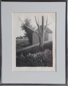 Shack mit einem Baum vorne, Landschaft von Robert Kipniss