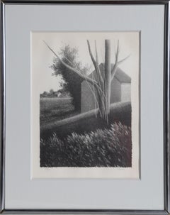 Baracca con albero davanti, paesaggio di Robert Kipniss