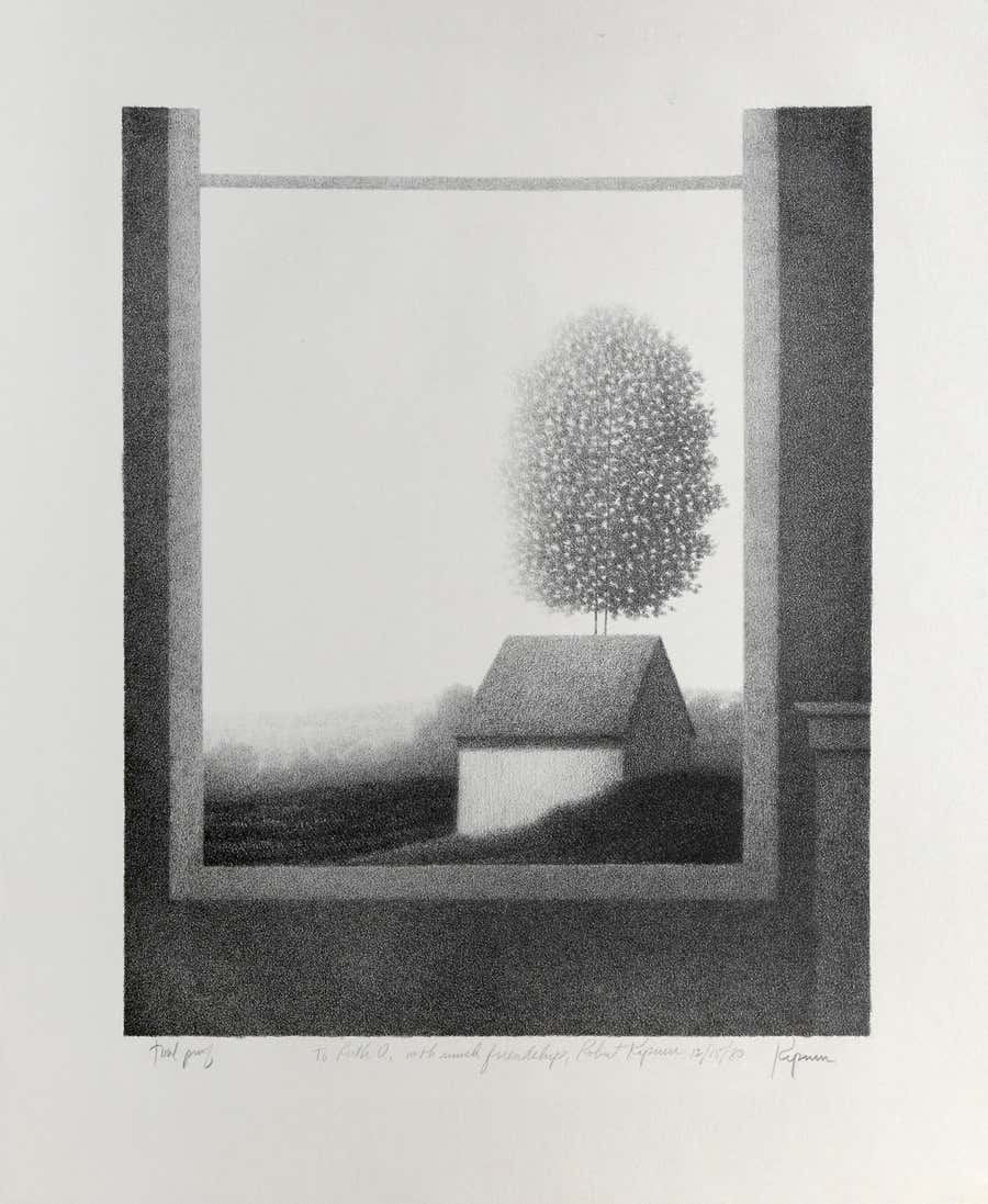 Shed, Modern Lithograph by Robert Kipniss