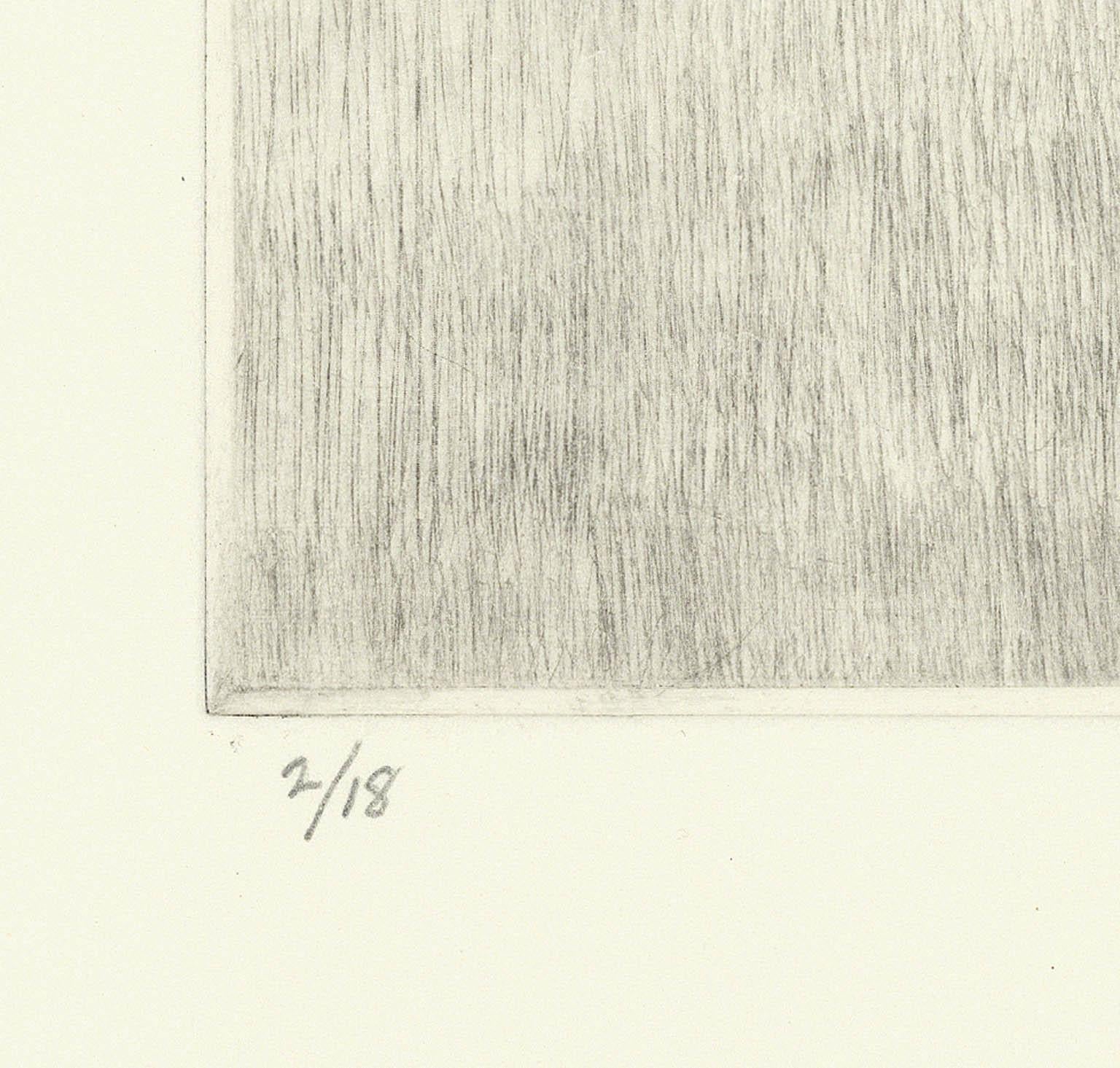 Schräggang mit fünf Bäumen (Moderne), Print, von Robert Kipniss