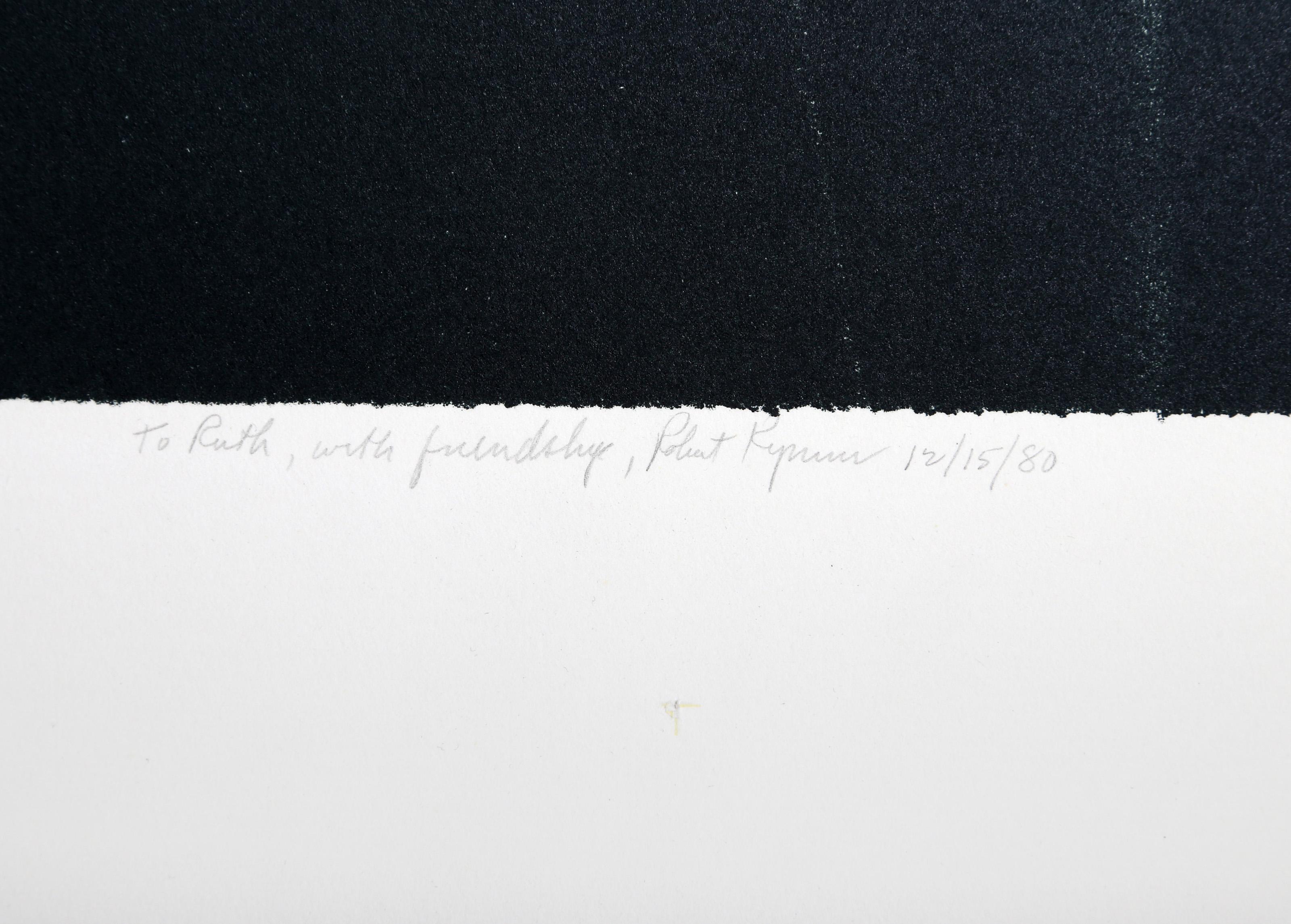 Árboles y tejados, litografía moderna de Robert Kipniss en venta 3
